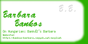 barbara bankos business card
